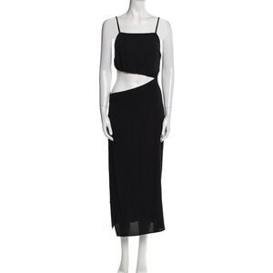 Black cut-out reformation midi dress